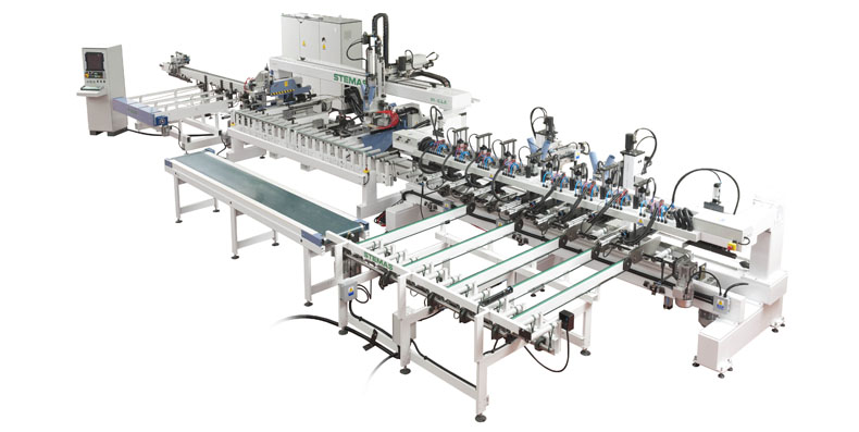 Automatic working line for doors jamb