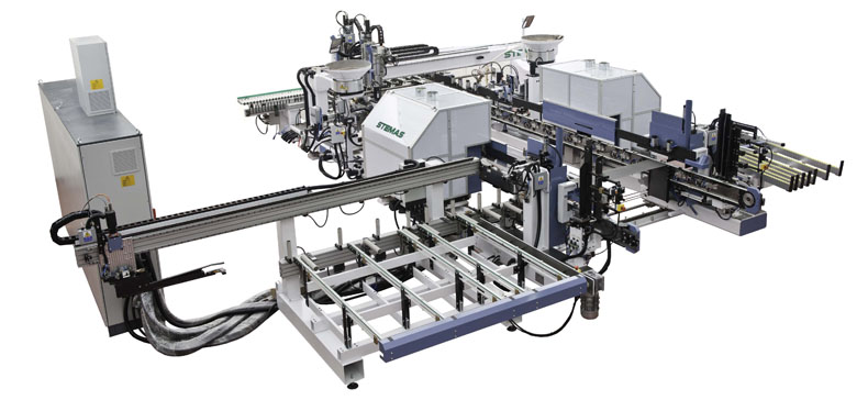 Automatic line for 5 element doors production